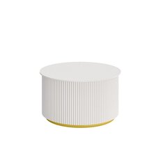 Aaron Coffee Table - White with gold trim button - New Arrival