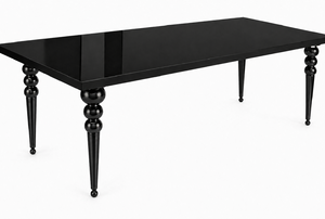 Brooklyn Black Table Top with Black Legs