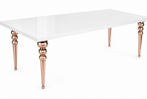 Brooklyn Table (White & Rosegold)