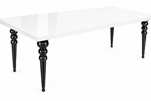 Brooklyn Table (White and Black Legs)