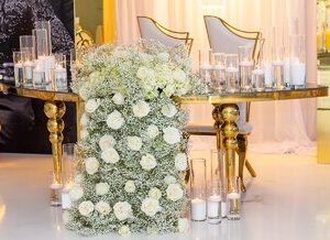 Marion Table Half Moon - Gold