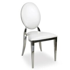Olivia Chrome Chair w - Leather Cushion