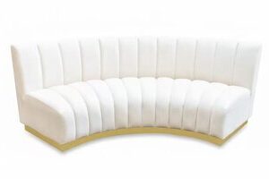 Ruth Curved Sofa - Cream - New Arrival