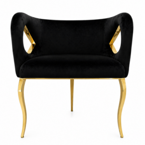 Suzie Dining Chair - Black and Gold