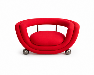 Zipporah Chair - Red with Black Base (Zuh · paw · ruh) - NEW